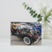 Vintages Automobil Postkarte (Stehend Vorderseite)