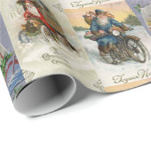 Vintages Automobil Weihnachten Geschenkpapier (Rolleneckpunkt)