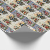 Vintages Automobil Weihnachten Geschenkpapier (Ecke)