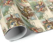 Vintages Automobil Weihnachten Geschenkpapier (Rolleneckpunkt)