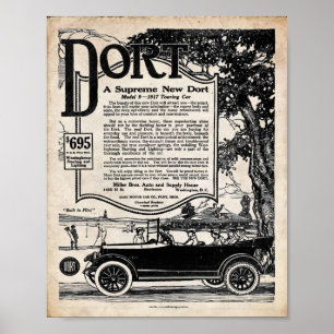 Vintages Automobil-Zeichen - Dort Automobil 1916 Poster