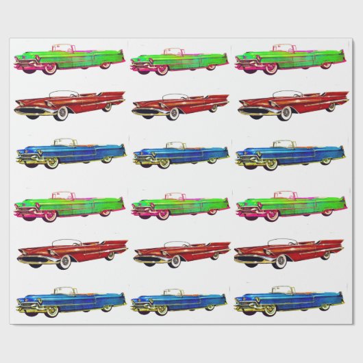 Vintages Autoverpackungspapier Geschenkpapier (Flach)