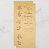 VINTAGES AUTUMN-LEAVES-WEDD-PROGRAMM PROGRAMM (Vorne/Hinten)
