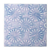 Vintages Azulejo Blau und Weiß gestörtes Mosaik Fliese (Vorderseite)