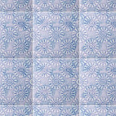 Vintages Azulejo Blau und Weiß gestörtes Mosaik Fliese