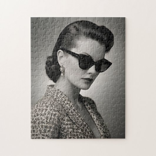 Vintages B&W Fashion Foto Puzzle Classic Style (Vertikal)