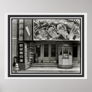 Vintages B&W Film-Theater-Plakat 16 x 20 Poster