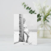 Vintages B&W Foto Florida Bikini Postkarte (Stehend Vorderseite)