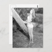 Vintages B&W Foto Florida Bikini Postkarte (Vorne/Hinten)