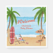 Vintages Baby an Bord Surfbrett Kinderdusche Empfa