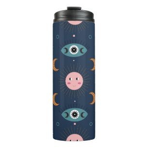 Vintages Baby-Boho nahtloses Muster. Hippie chic b Thermosbecher