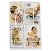 Vintages Baby-Collage Mittlere Geschenktüte (Vorderseite)