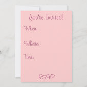 Vintages Baby Einladung (Rückseite)