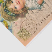 Vintages Baby Girl Postcard Entpackungs-Tissue Pap Seidenpapier (Ausschnitt)