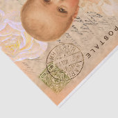 Vintages Baby Girl Postcard Entpackungs-Tissue Pap Seidenpapier (Ausschnitt)