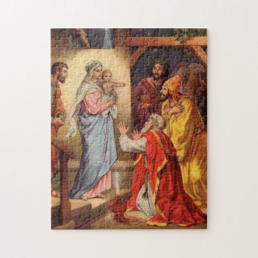 Vintages Baby Jesus und die 3 Könige Puzzle (Vertikal)