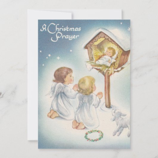 Vintages Baby Jesus und Engel Weihnachten (Vorderseite)