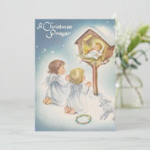 Vintages Baby Jesus und Engel Weihnachten (Stehend Vorderseite)