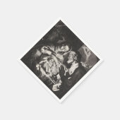 Vintages Baby Jesus Weihnachtskrippe Serviette (Ecke)