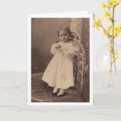 Vintages Baby Karte (Gelbe Blume)