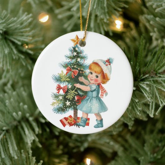 Vintages Baby Keramik Ornament (Baum)