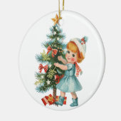 Vintages Baby Keramik Ornament (Links)