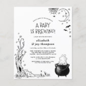 Vintages Baby mit einer Babydusche (Vorderseite)