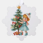 Vintages Baby Ornament Karte (Rückseite)