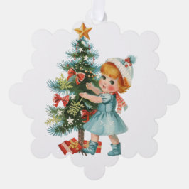 Vintages Baby Ornament Karte