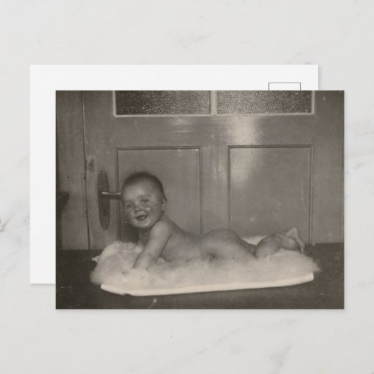 Vintages Baby Postkarte (Vorne/Hinten)