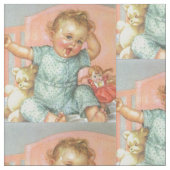Vintages Baby und Spielwaren Stoff (Nahaufnahme)