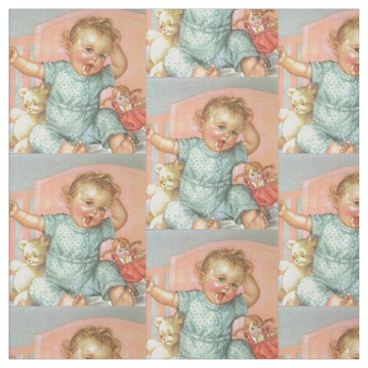 Vintages Baby und Spielwaren Stoff (Muster)