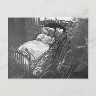 Vintages Baby und Stroller Postkarte