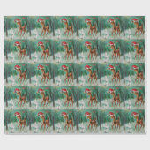 Vintages Baby Weihnachtshirsch und sonnig Geschenkpapier (Flach)