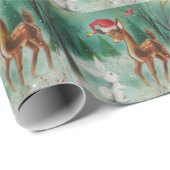 Vintages Baby Weihnachtshirsch und sonnig Geschenkpapier (Rolleneckpunkt)