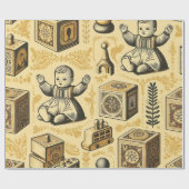 Vintages Baby-Wrapper Geschenkpapier (Flach)