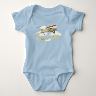 Vintages Babygeschenk für Flugzeuge Baby Strampler