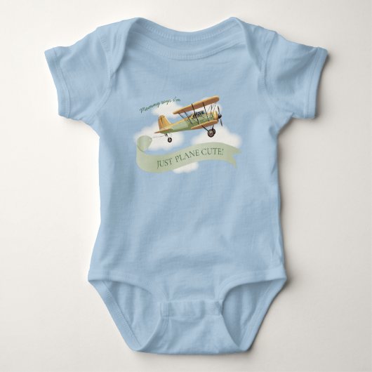 Vintages Babygeschenk für Flugzeuge Baby Strampler (Vorderseite)
