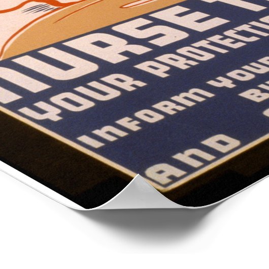 Vintages Babyposter Poster (Ecke)