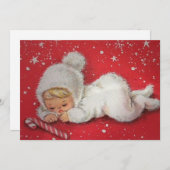 Vintages Baby's First Christmas Feiertagskarte (Vorne/Hinten)