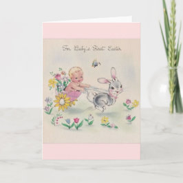 Vintages Baby's First Ostercard Feiertagskarte