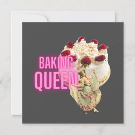 Vintages Backen Queen Flat Grußkarte