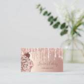 Vintages Bäckerei Cupcake Koch Catering Süßigkeite Visitenkarte (Stehend Vorderseite)