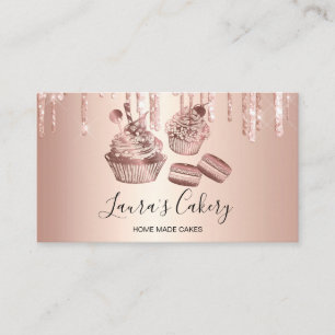 Vintages Bäckerei Cupcake Koch Catering Süßigkeite Visitenkarte