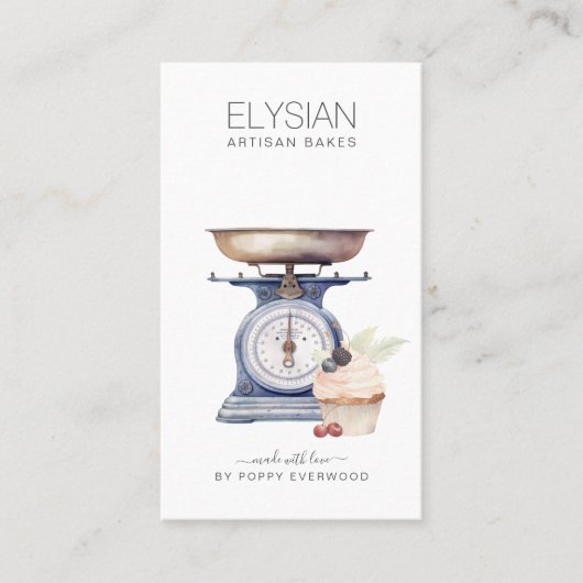 Vintages Bäckereigebäck Koch Visitenkarte (Vorderseite)