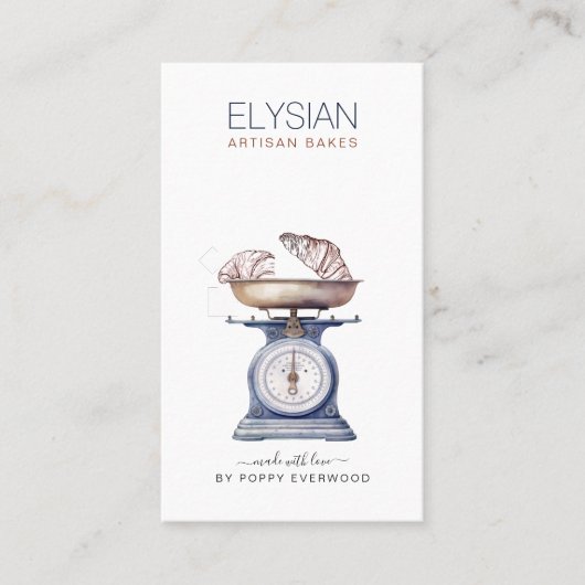 Vintages Bäckereigebäck Koch Visitenkarte (Vorderseite)