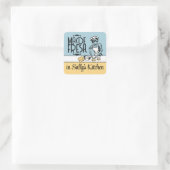 Vintages Backgeschenk-Etikett Quadratischer Aufkleber (Tasche)