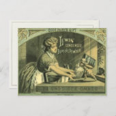 Vintages Backpulver Postkarte von 1880 (Vorne/Hinten)