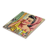 Vintages Bad Button nach oben Fliese (Seite)