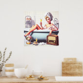 Vintages Bad-Button Poster (Küche)